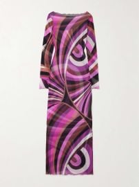 Pucci Crystal embellished Printed Tulle Maxi Dress at Net a Porter