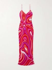 Pucci Marmo printed silk crepe de chine maxi dress at Net a Porter