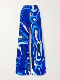 Pucci Printed wool blend straight leg pants at Net a Porter