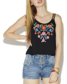 Puff Floral Tank at Wet Seal