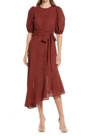 Puff Sleeve Asymmetric Midi Dress by Ted Baker at Nordstrom