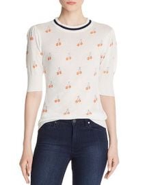 Puff-Sleeve Cherry Print Top by Aqua at Bloomingdales