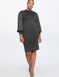 Puff Sleeve Metallic Dress at Eloquii