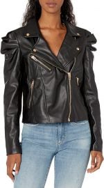 Puff Sleeve Moto Jacket by Blank NYC at Amazon