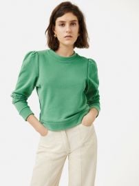 Puff Sleeve Sweatshirt Green Jigsaw at Jigsaw