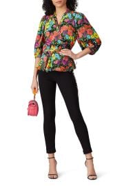 Puff Sleeve Wrap Top by Les Reveries Rent the Runway at Rent the Runway