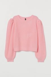 Puff-sleeved Sweater at H&M