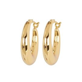 Puffed Hoop Earrings by Bonheur Jewelry at Bonheur Jewelry