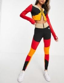 Puma by June Ambrose leggings in red multi at ASOS