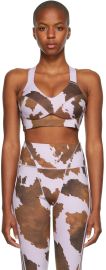 Purple  Brown Cow Print Cut-Out Sports Bra by adidas x IVY PARK on Sale at ssense