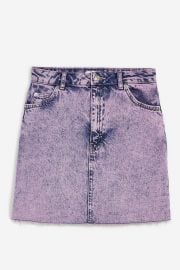 Purple Acid Wash Mini Skirt by Topshop at Topshop