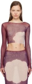 Purple And Burgundy The Cartouche Long Sleeve T Shirt at ssense