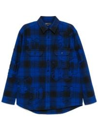 Purple Brand Gothic P Flannel Shirt Blue at Farfetch