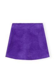 Purple Corduroy Mini Skirt GANNI US at Ganni