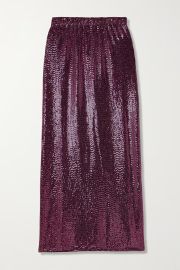 Purple Lidiya sequined stretch-tulle maxi skirt DODO BAR OR NET-A-PORTER at Net a Porter