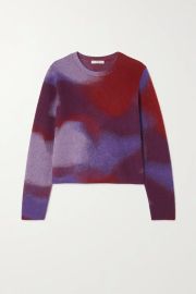 Purple Ombr jacquard-knit sweater VINCE NET-A-PORTER at Net a Porter