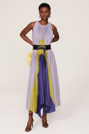 Purple Pleated Panel Dress by Bibhu Mohapatra Collective Rent the Runway at Rent the Runway