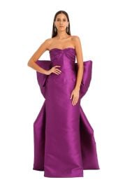 Purple Ruby Pencil Bow Gown Bambah at Bambah