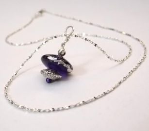 Purple and Silver Nebula Necklace at Etsy