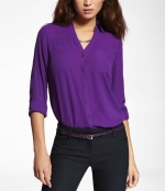 Purple blouse like Robins at Express