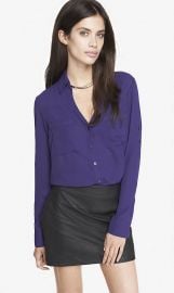 Purple convertible shirt at Express