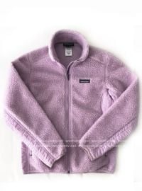 Purple fleece jacket at Patagonia