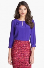 Purple keyhole blouse by Kate Spade at Nordstrom