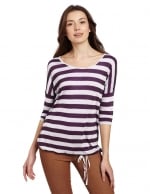 Purple striped tee by Kensie at Amazon