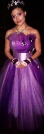 Purple tulle dress with butterflies at Mandi Line