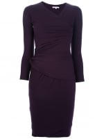 Purple wrap dress by Carven at Farfetch