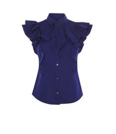 Pussy Bow Frill Shirt at Karen Millen