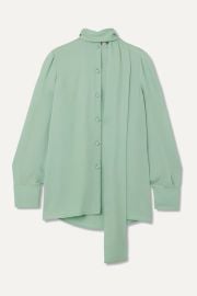 Pussy-bow tie neck blouse by Valentino at Net a Porter