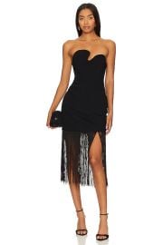 Puzzle Strapless With Fringe Dress at Revolve