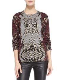 Python-Print Cashmere Knit Sweater at Neiman Marcus