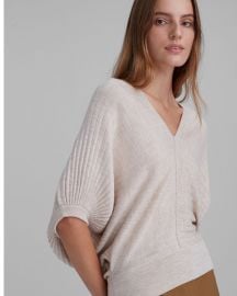 Quarter Sleeve V-Neck Sweater at Club Monaco