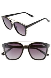 Quay Australia Sweet Dreams 55mm Square Sunglasses in Black/Smoke at Nordstrom