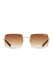 Quay Australia TTYL 40mm Square Sunglasses in Gold /Brown  at Nordstrom