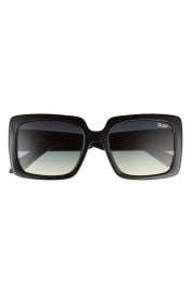 Quay Australia x Paris Total Vibe 54mm Square Sunglasses in Black /Smoke Green  at Nordstrom