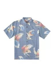 Quiksilver Waterman Short Sleeve Rainbow Floral Woven Button Down Shirt at Belk