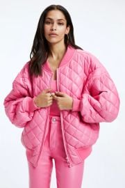 Quilted Bomber at Good American