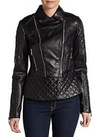 Quilted leather jacket by Dawn Levy at Saks Off 5th