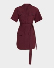 Quinn Short-Sleeve Twill Shirtdress at Neiman Marcus