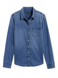 Quinn Straight-Fit Denim Shirt at Banana Republic