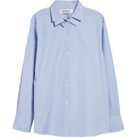 Róhe Double Collar Stripe Shirt at Nordstrom