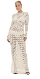 Róhe Lace Boat Neck Dress Cream 38 at Shopbop