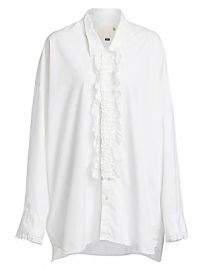 R13 - Drop Neck Lace Tuxedo Shirt at Saks Fifth Avenue