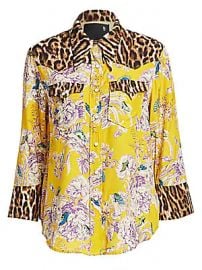 R13 - Exaggerated Floral  amp  Leopard Cowboy Shirt at Saks Fifth Avenue