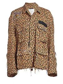 R13 - Shredded Leopard Print Abu Jacket at Saks Fifth Avenue