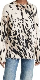 R13 Cheetah Oversized Crew Neck Sweater at Shopbop