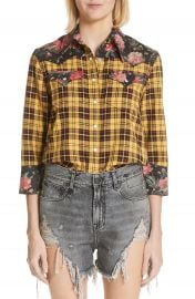 R13 Exaggerated Collar Cowboy Shirt at Nordstrom